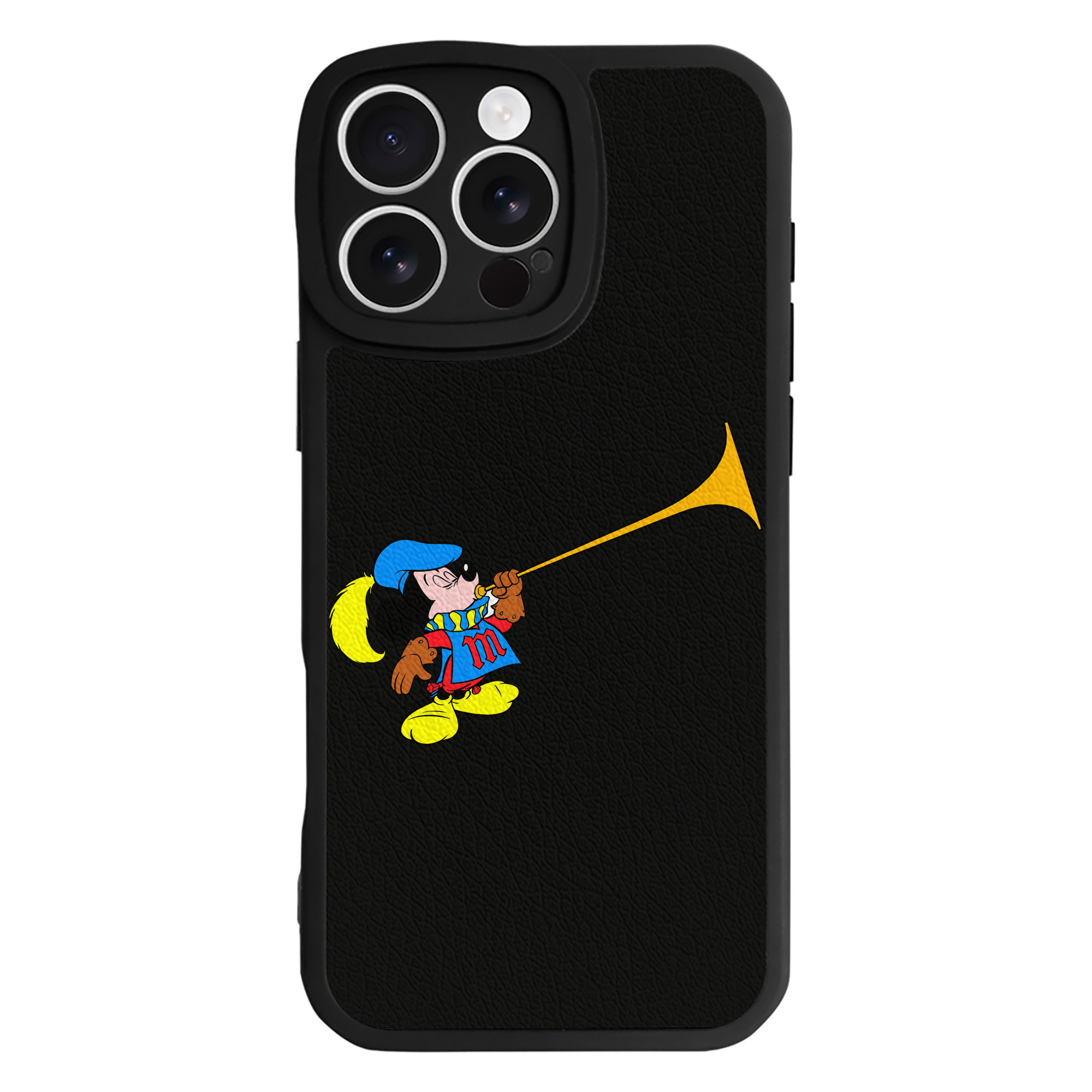 （画像用） ミッキーマウス Mickey Mouse 【iPhone 16シリーズ対応】シリコンスマホケース（レザー調） 材質：シリコン